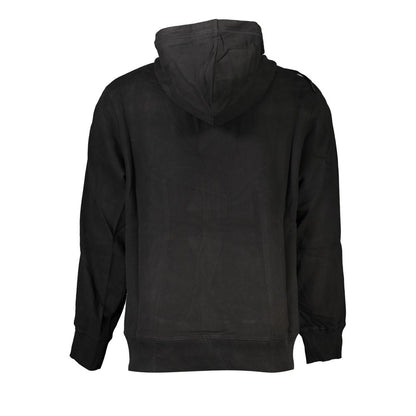 Calvin Klein Schwarzer Baumwollpullover für Männer mit Kapuze und Taschen