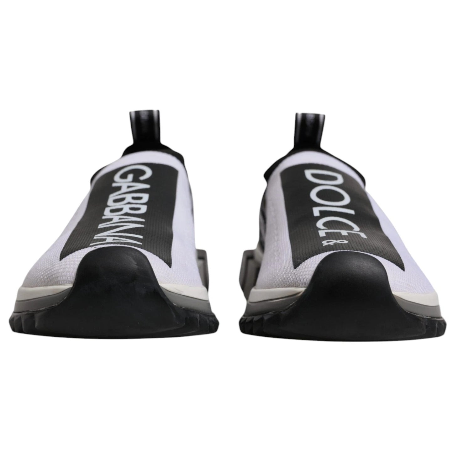 Dolce & Gabbana Weiß Schwarz Slip On Sorrento Sneakers Schuhe