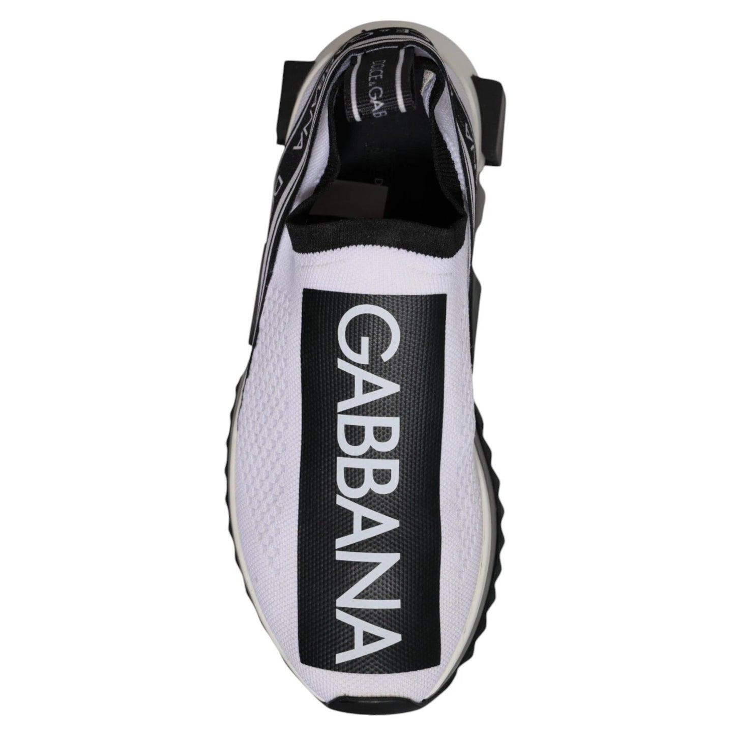 Dolce & Gabbana Weiß Schwarz Slip On Sorrento Sneakers Schuhe