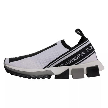 Dolce & Gabbana Weiß Schwarz Slip On Sorrento Sneakers Schuhe