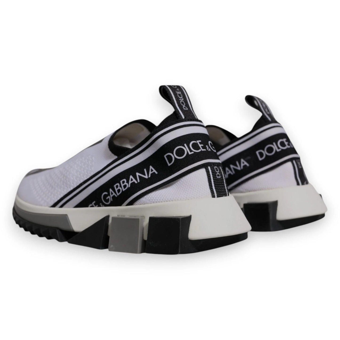 Dolce & Gabbana Weiß Schwarz Slip On Sorrento Sneakers Schuhe