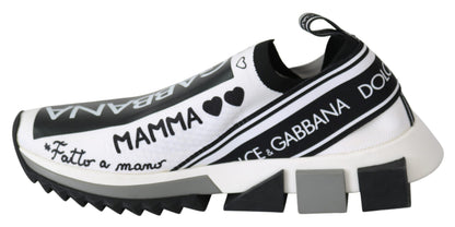 Dolce & Gabbana Weiß Schwarz Slip On Sorrento Sneakers