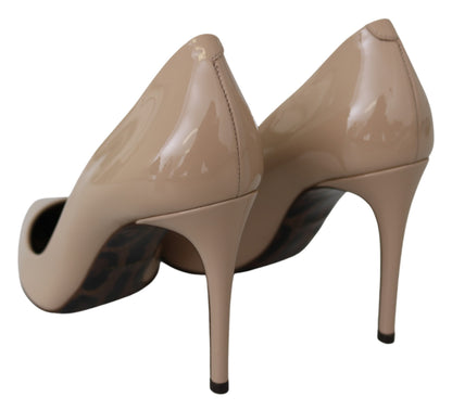 Dolce & Gabbana Beige Lackleder Stilettoabsatz Pumps