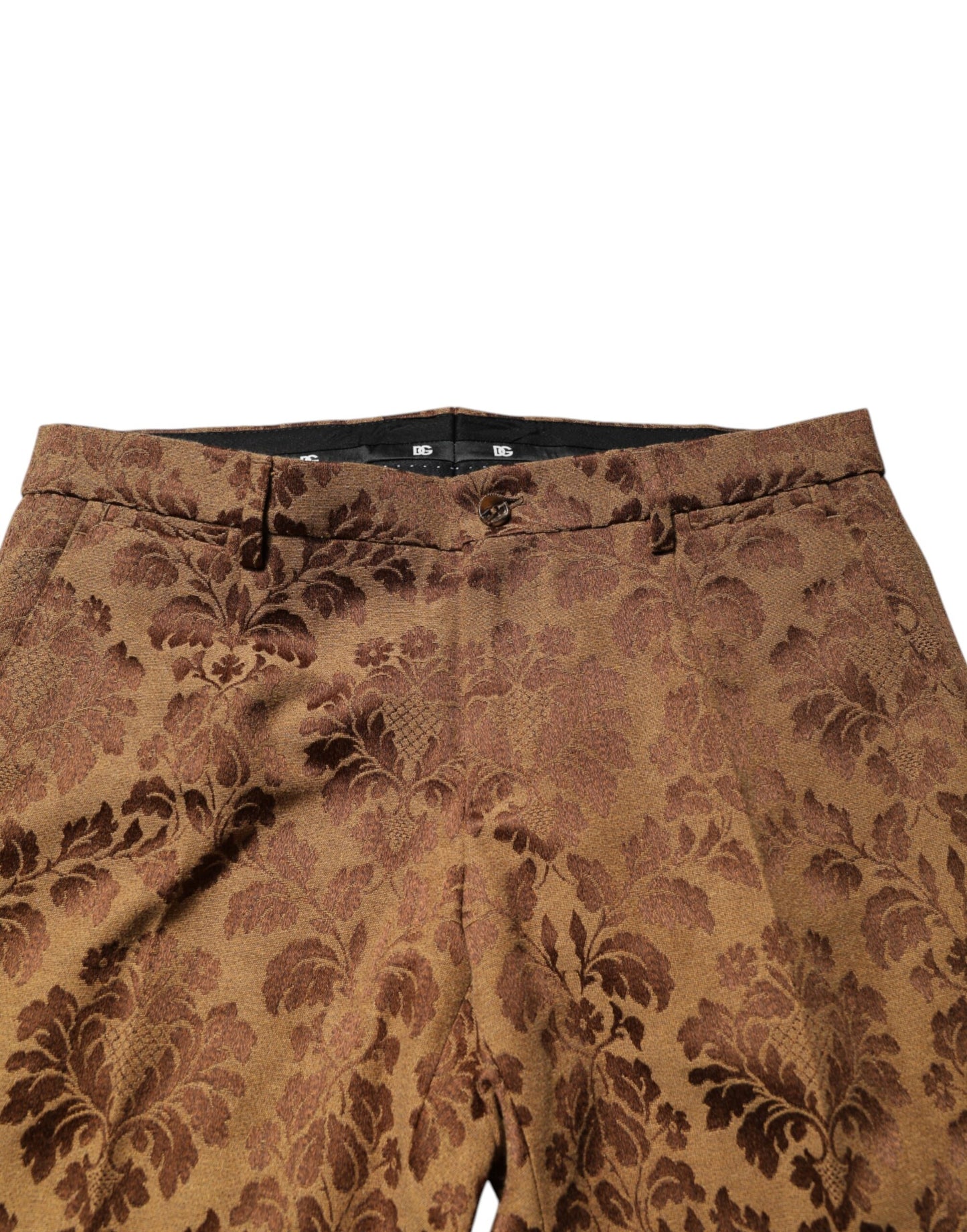Dolce & Gabbana Brauner geblümter Jacquard-Anzug SICILIA 2 Stück