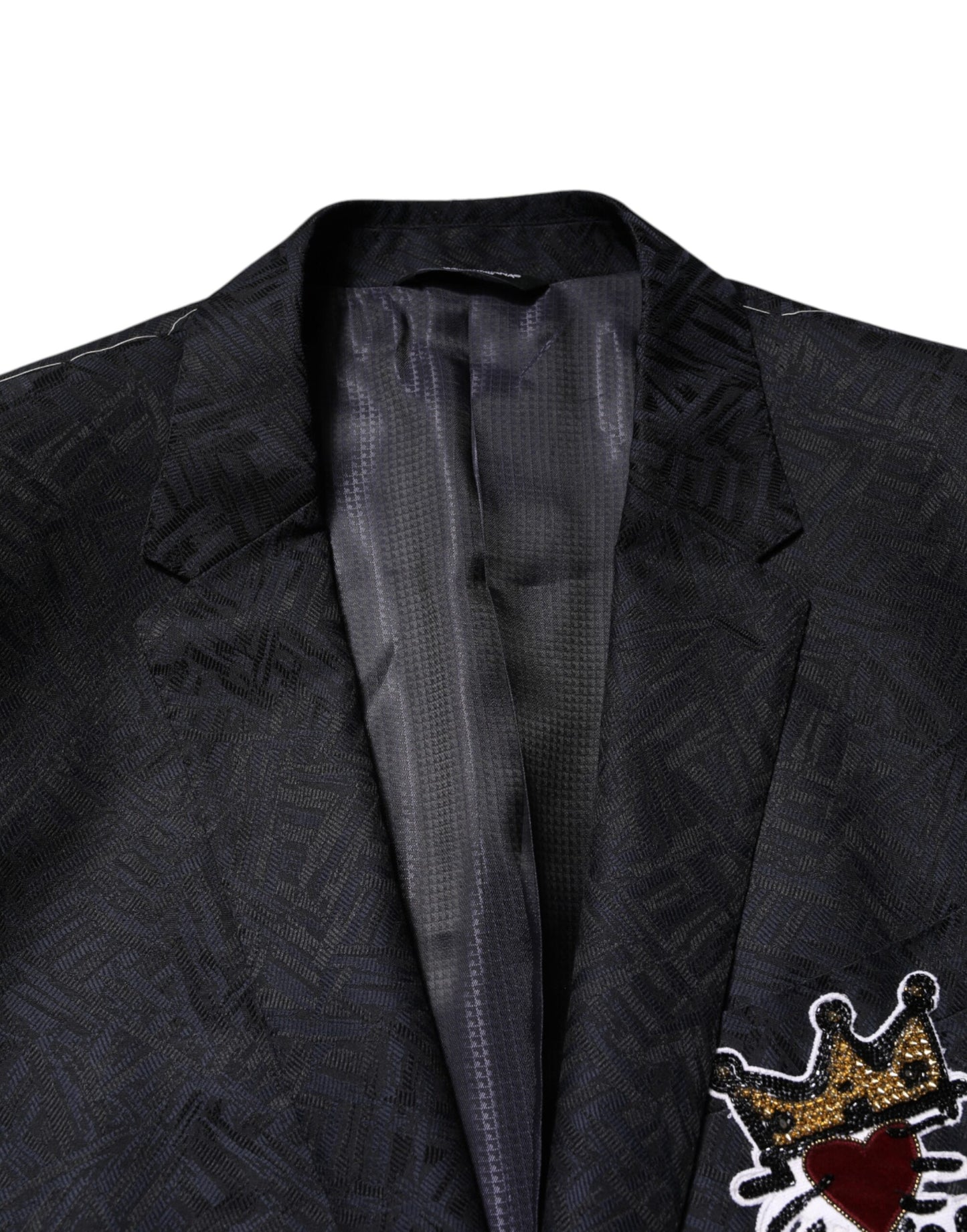 Dolce & Gabbana Schwarzer MARTINI King Skeleton 2 Stück Anzug