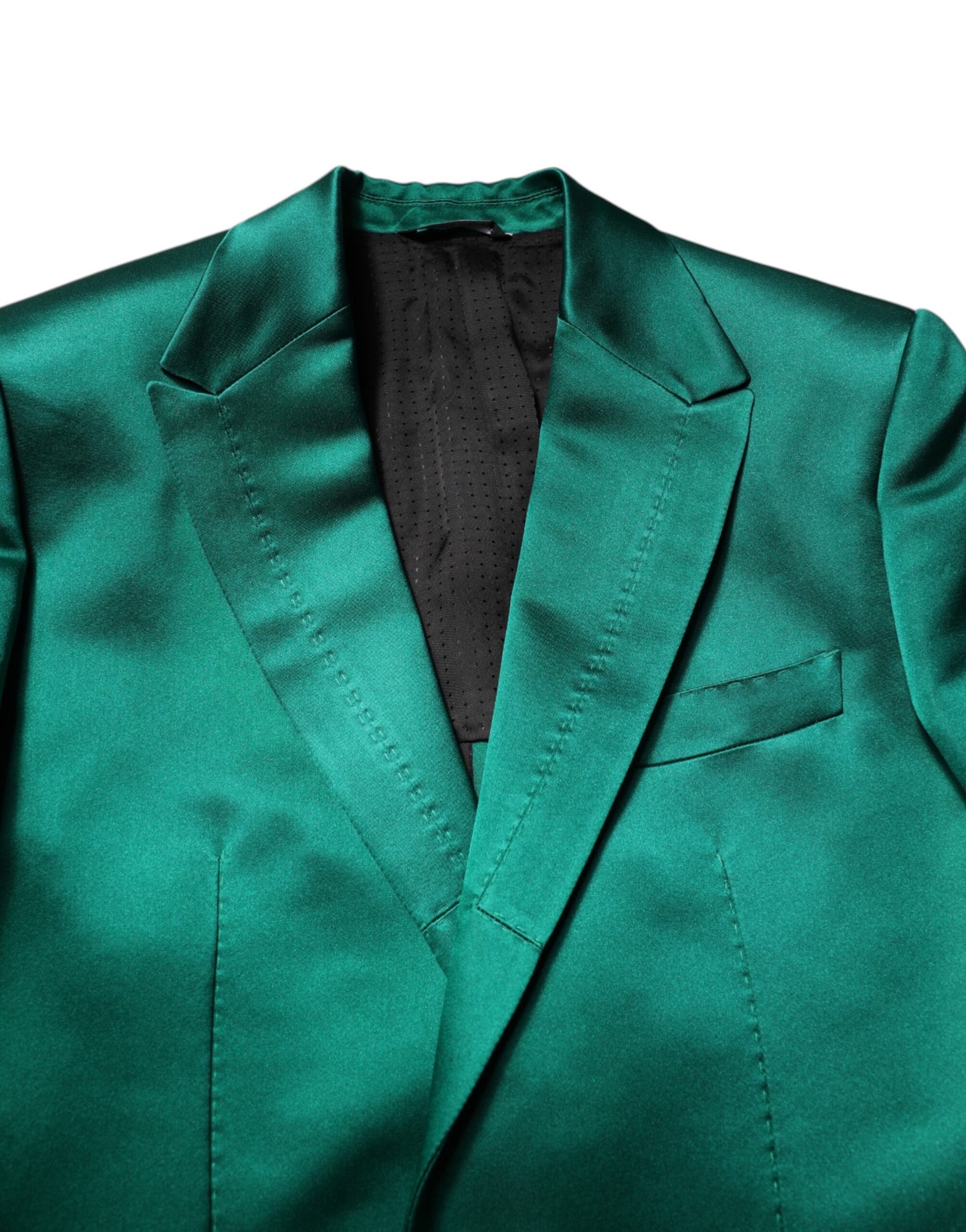 Dolce & Gabbana Grüner Seidenanzug 3-teilig einreihig