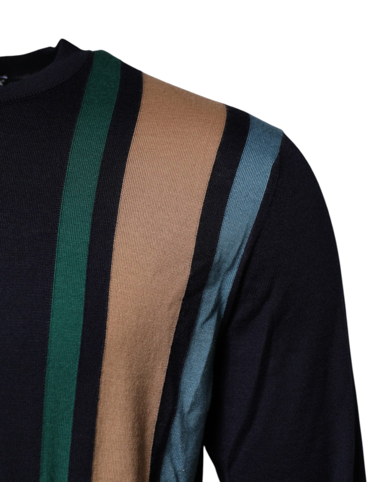 Dolce & Gabbana Mehrfarbig gestreifter Pullover mit Rundhalsausschnitt