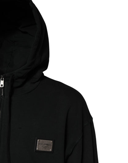 Dolce & Gabbana Schwarzes Logo Sweatshirt mit Kapuze Herren Sweatshirt Pullover