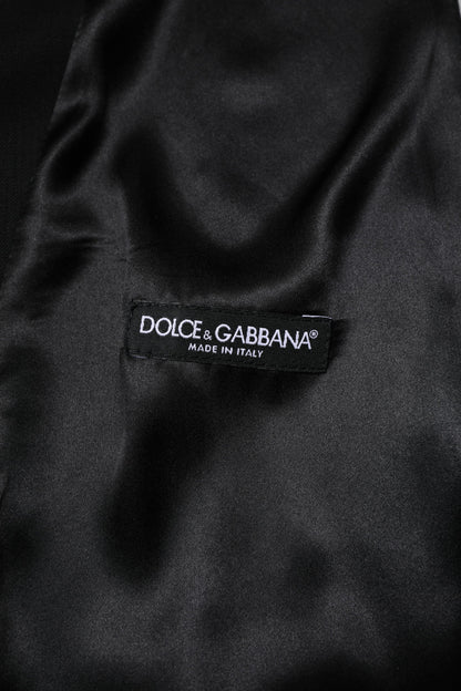 Dolce & Gabbana Schwarz Wolle Kleid Formal Männer Weste Weste