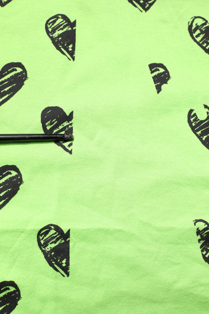 Dolce & Gabbana Grünes Herz T-Shirt mit Rundhalsausschnitt aus Baumwolle