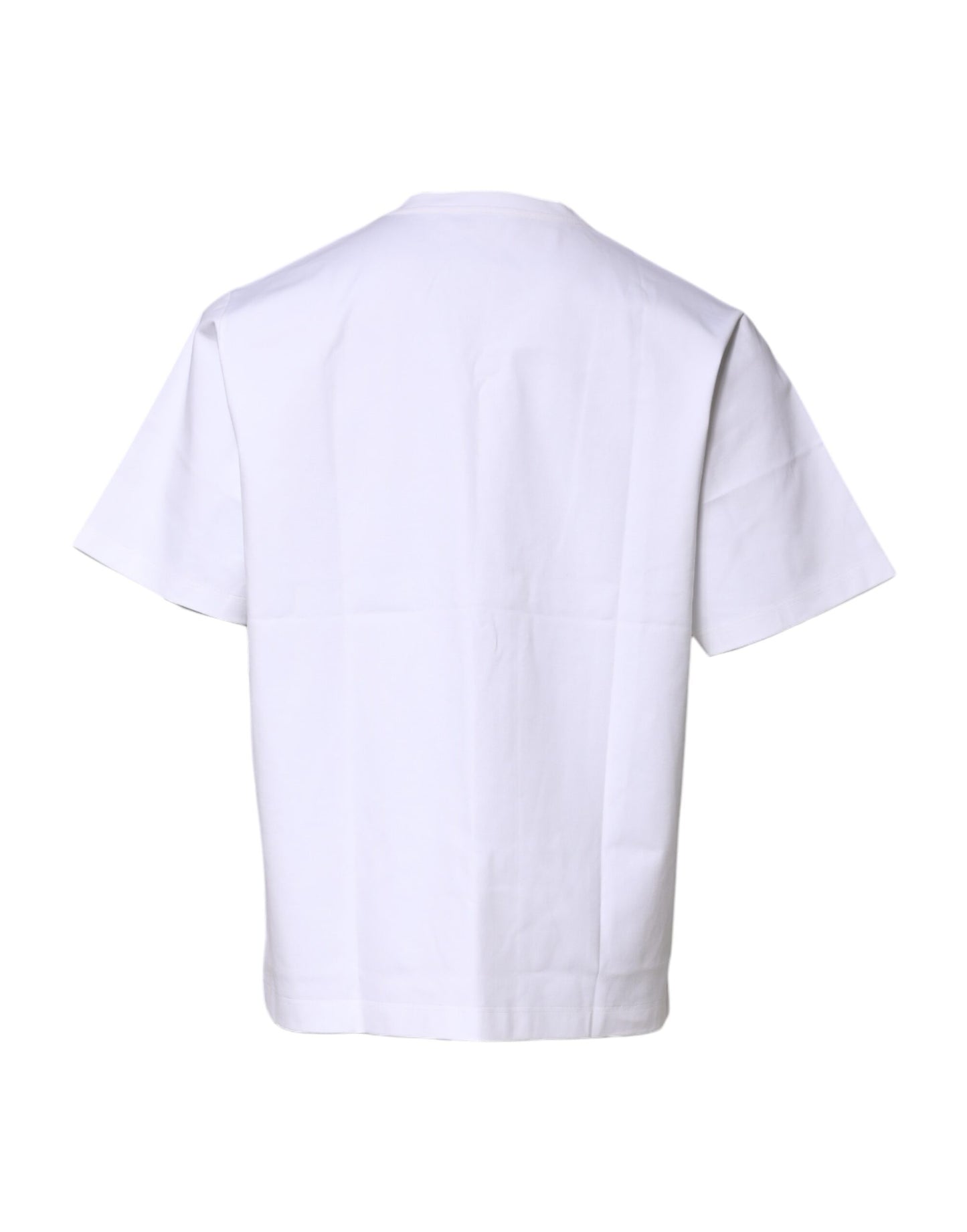 Dolce & Gabbana Weißes Baumwoll-T-Shirt mit kurzen Ärmeln und Rundhalsausschnitt