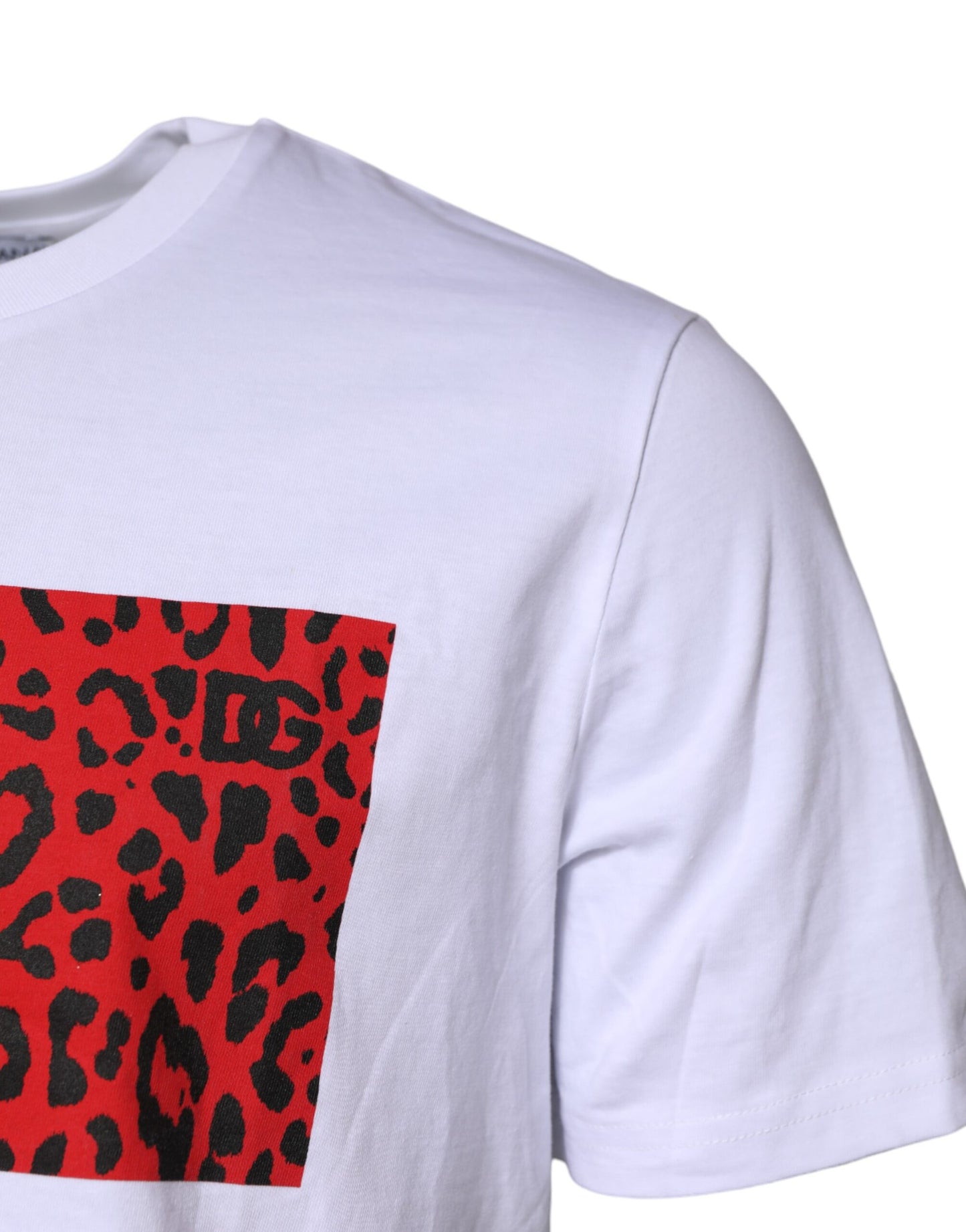 Dolce & Gabbana Weißes Baumwoll-T-Shirt mit kurzen Ärmeln und Rundhalsausschnitt