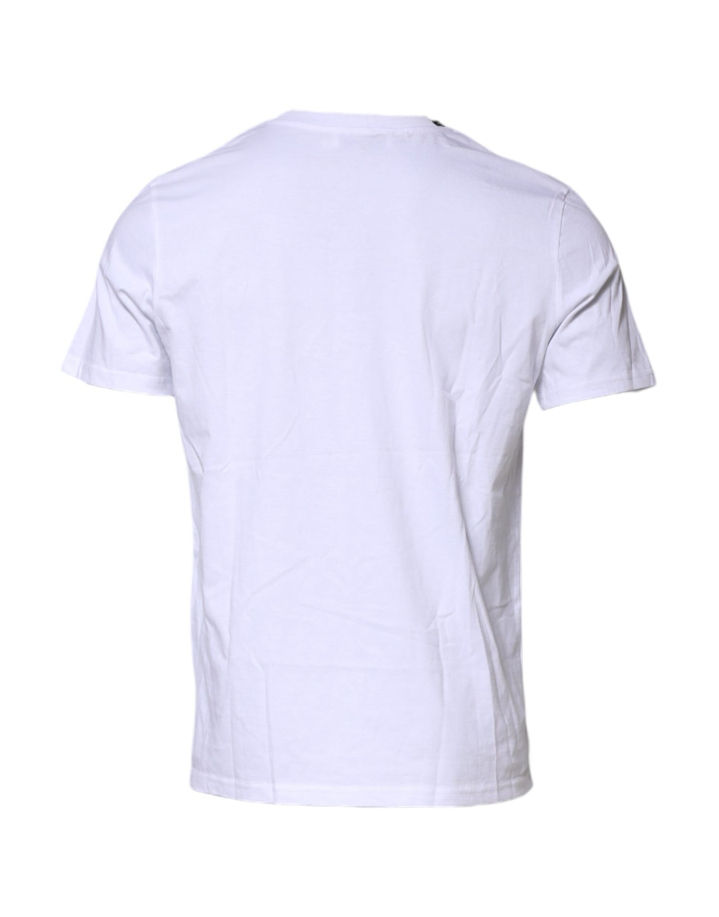 Dolce & Gabbana Weißes Baumwoll-T-Shirt mit kurzen Ärmeln und Rundhalsausschnitt