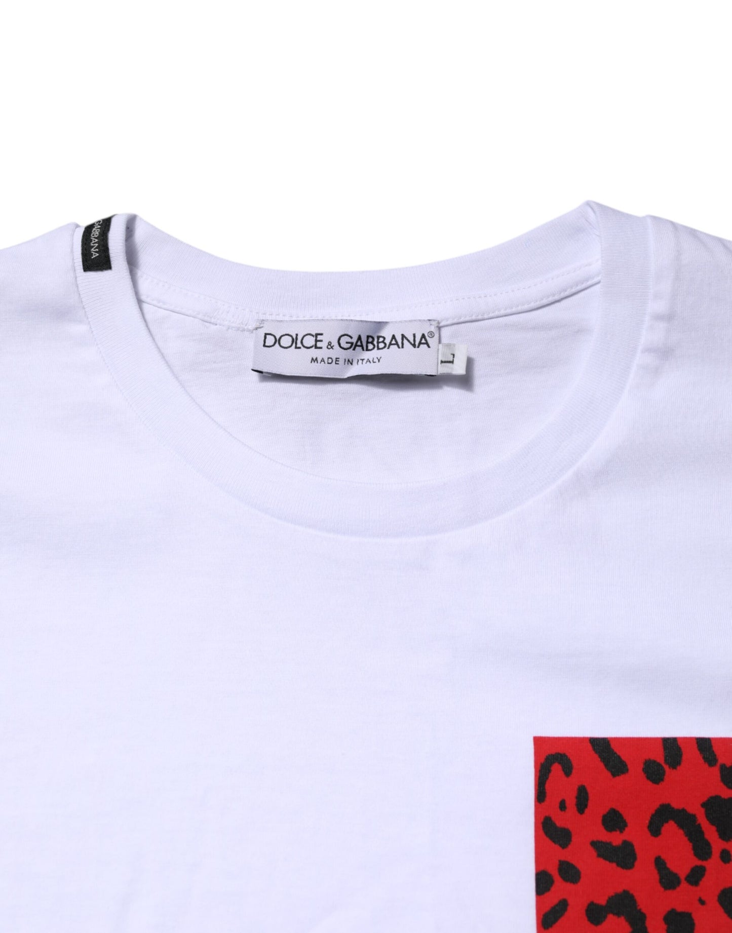 Dolce & Gabbana Weißes Baumwoll-T-Shirt mit kurzen Ärmeln und Rundhalsausschnitt