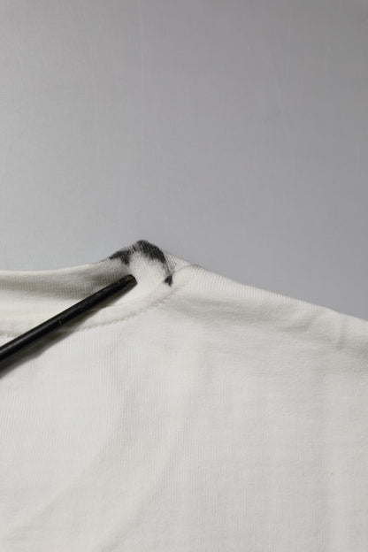 Dolce & Gabbana Weißes T-Shirt mit Rundhalsausschnitt und DG-Logo-Druck aus Baumwolle
