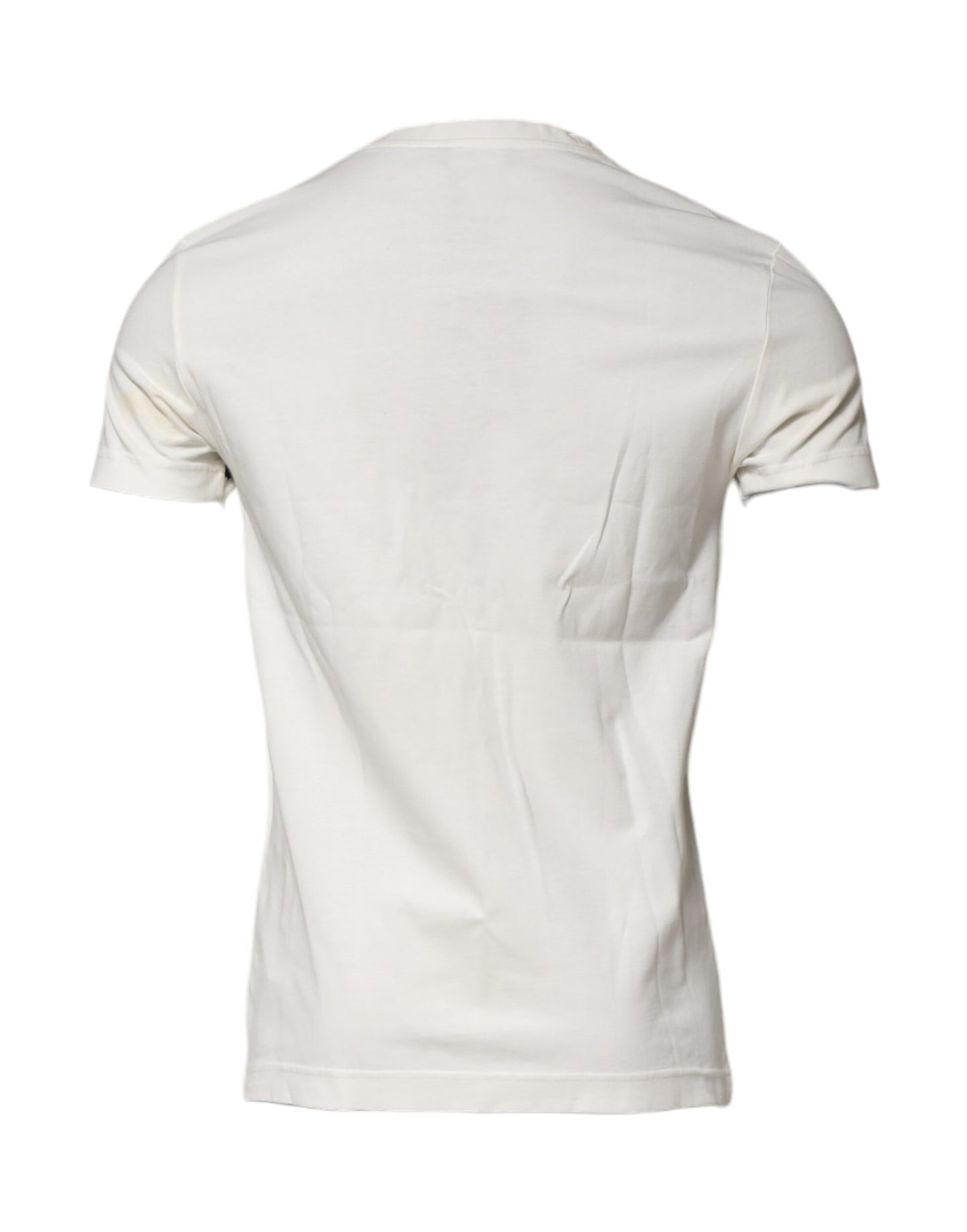 Dolce & Gabbana Weißes T-Shirt mit Logo-Bandana-Druck aus Baumwolle