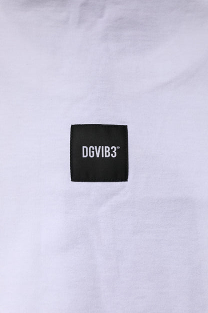 Dolce & Gabbana Weißes T-Shirt mit Rundhalsausschnitt und Logodruck aus Baumwolle