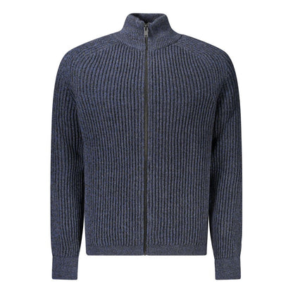 Hugo Boss Blaue Wolle Herren Strickjacke