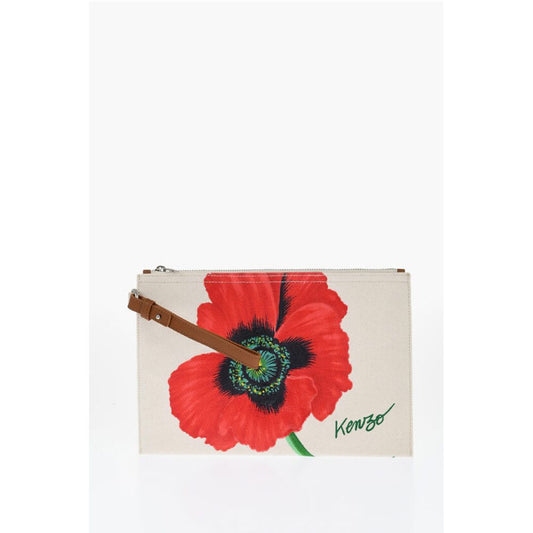 Kenzo Clutch Bag aus weißer Baumwolle