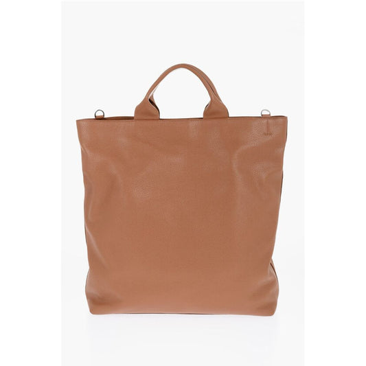 Jil Sander Tote Tasche aus strukturiertem Leder mit Bandschulterriemen