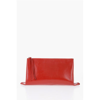 Jil Sander Rote Cowhide-Kupplungstasche