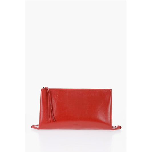 Jil Sander Rote Cowhide-Kupplungstasche