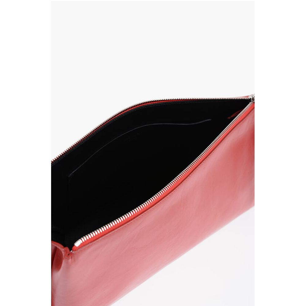 Jil Sander Rote Cowhide-Kupplungstasche