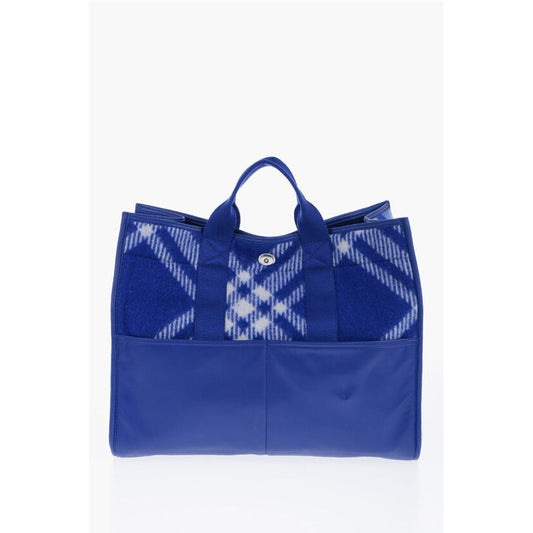 Burberry Jacquardtasche aus Wolle mit Außentaschen