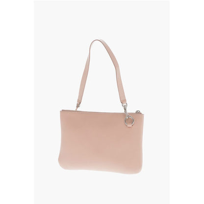 Jil Sander Leder Clutch mit abnehmbarem Riemen