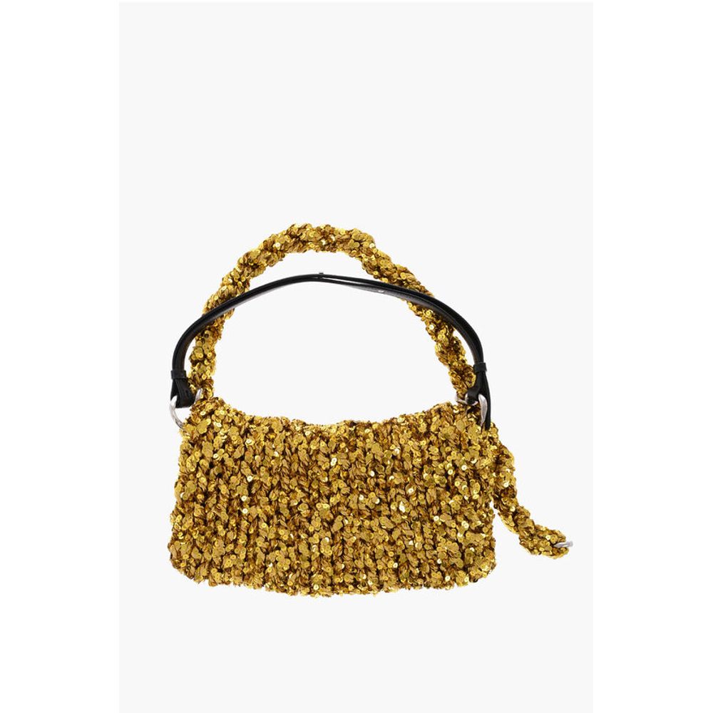Jil Sander Gestrickte Umhängetasche mit Pailletten