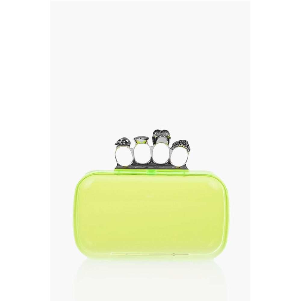 Alexander McQueen Durchsichtige FOUR RING Hartschalentasche