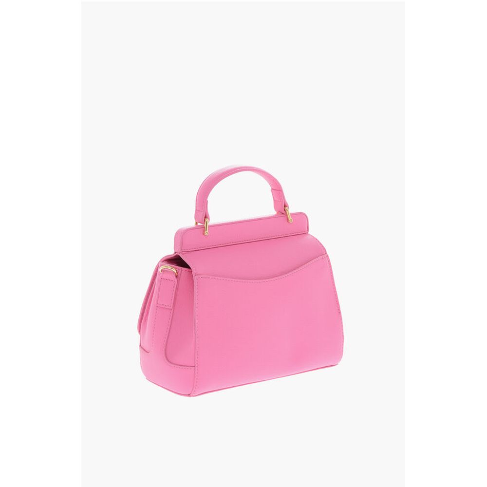 Moschino LOVE Mini-Tasche aus Kunstleder mit goldener Maxi-Plakette