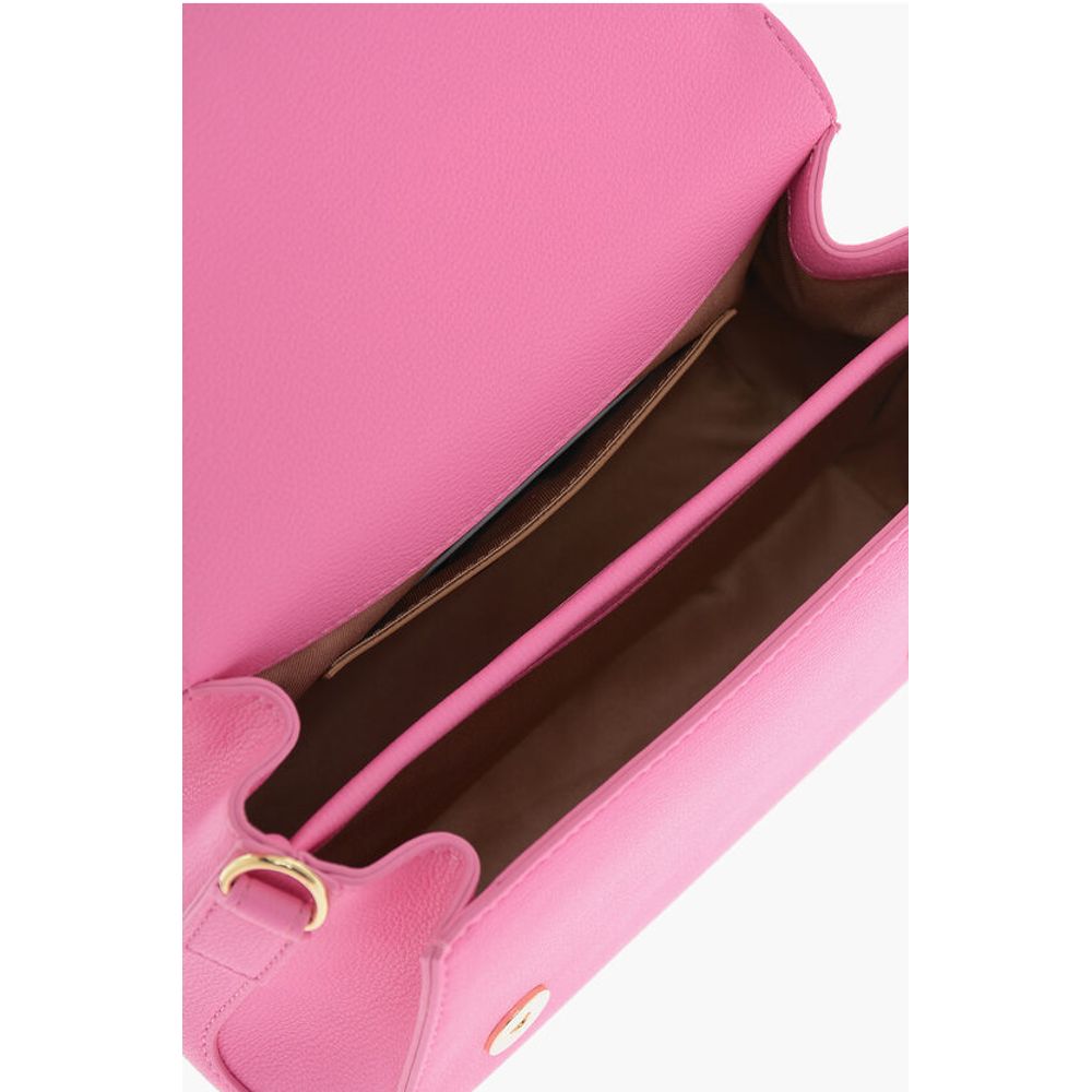Moschino LOVE Mini-Tasche aus Kunstleder mit goldener Maxi-Plakette