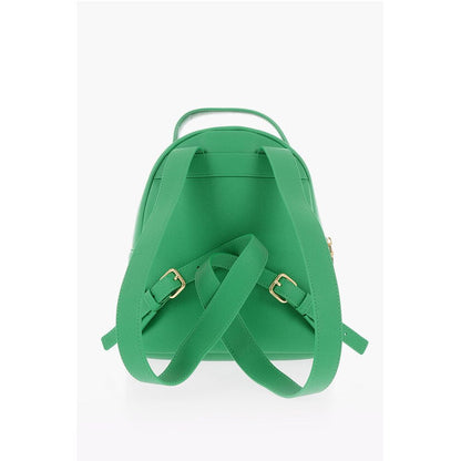 Moschino LOVE Rucksack aus einfarbigem Kunstleder mit goldenem Logo