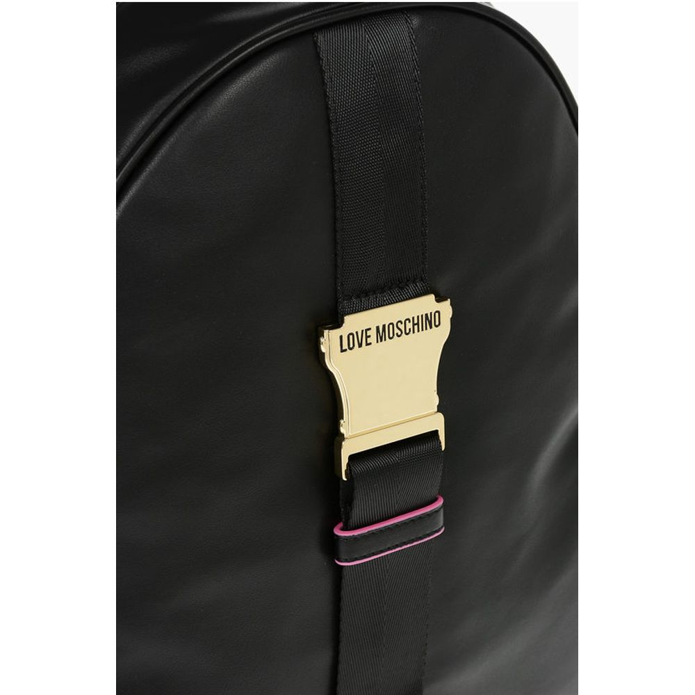 Moschino LOVE Rucksack mit Logo-Schulterriemen aus Kunstleder SAFETY