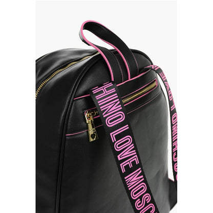 Moschino LOVE Rucksack mit Logo-Schulterriemen aus Kunstleder SAFETY