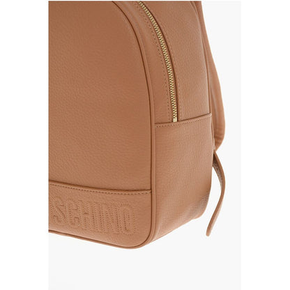 Moschino LOVE Rucksack aus strukturiertem Kunstleder mit geprägtem Logo