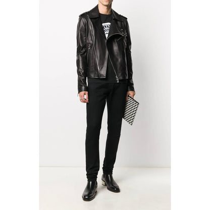 Balmain Schwarze Lederjacke