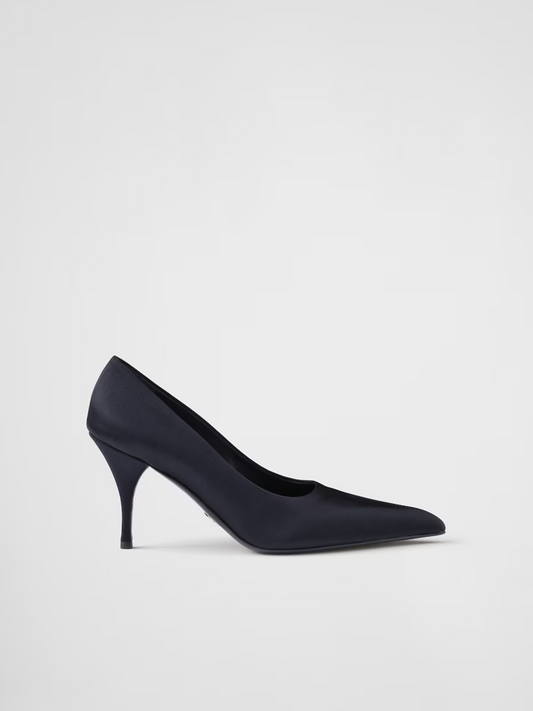 Prada Blaue Satin-Pumps