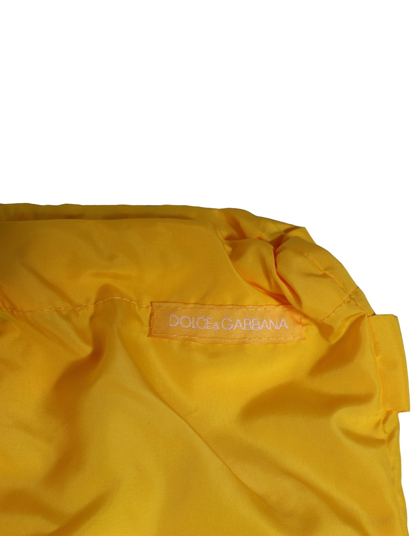 Dolce & Gabbana Gelbes Taillenband Logo Beachwear Brief Badebekleidung