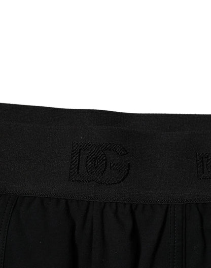 Dolce & Gabbana Schwarze Cotton Stretch Regular Boxer Unterwäsche