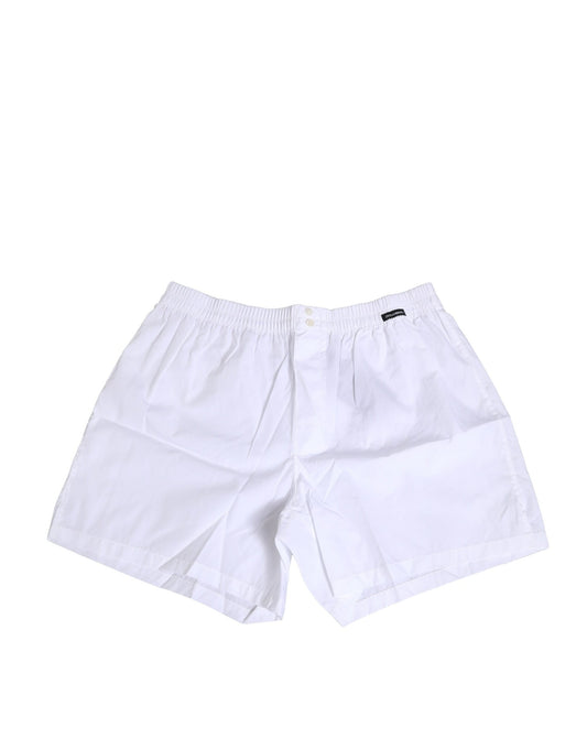 Dolce & Gabbana Weiße Baumwoll-Boxershorts Regular Unterwäsche