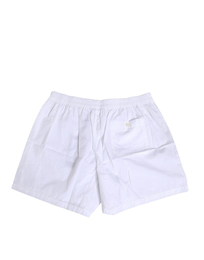 Dolce & Gabbana Weiße Baumwoll-Boxershorts Regular Unterwäsche