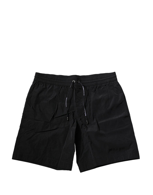 Dolce & Gabbana Schwarze Polyester Strandbekleidung Herren Shorts Bademode