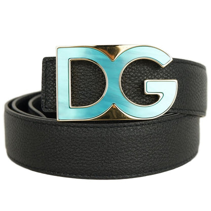 Dolce & Gabbana Gürtel aus schwarzem Kalbsleder