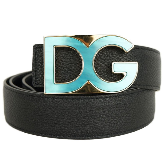 Dolce & Gabbana Gürtel aus schwarzem Kalbsleder