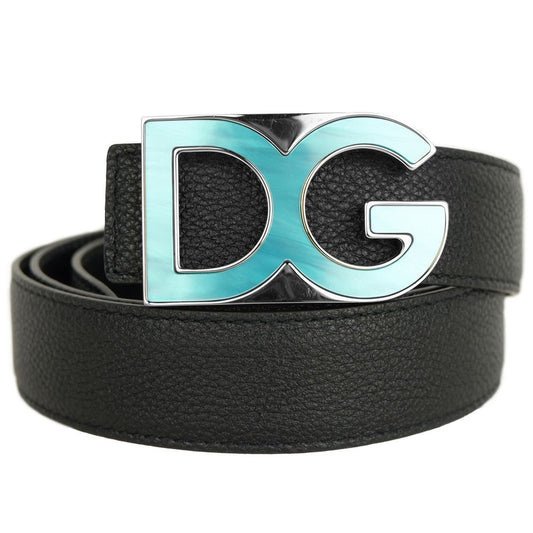 Dolce & Gabbana Gürtel aus schwarzem Kalbsleder