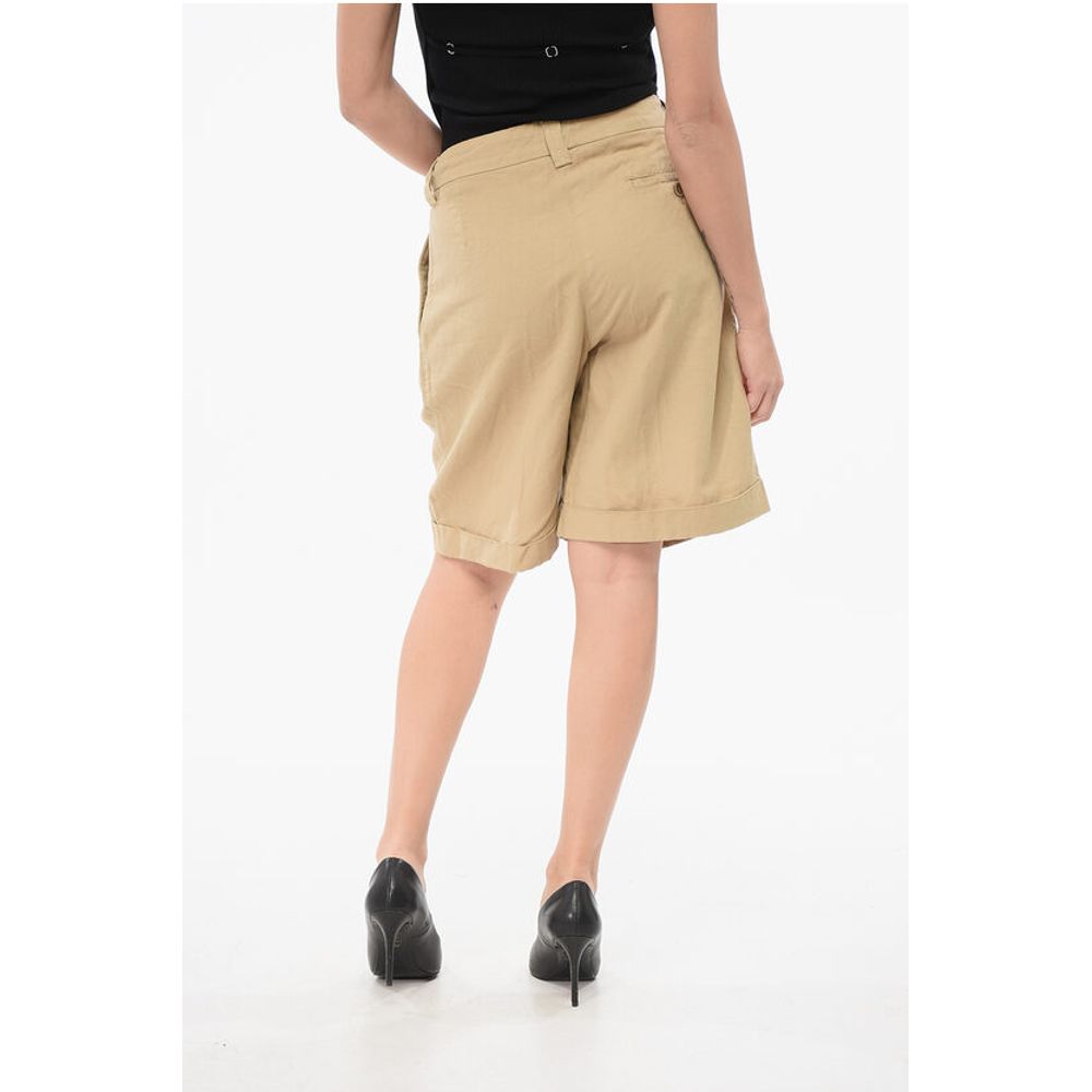 Aspesi Doppelfaltige Shorts aus Leinenmischung