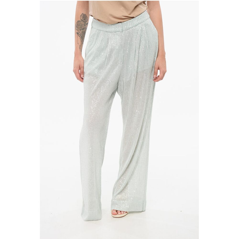 Rotate Paillettenbesetzte Hose mit niedriger Taille