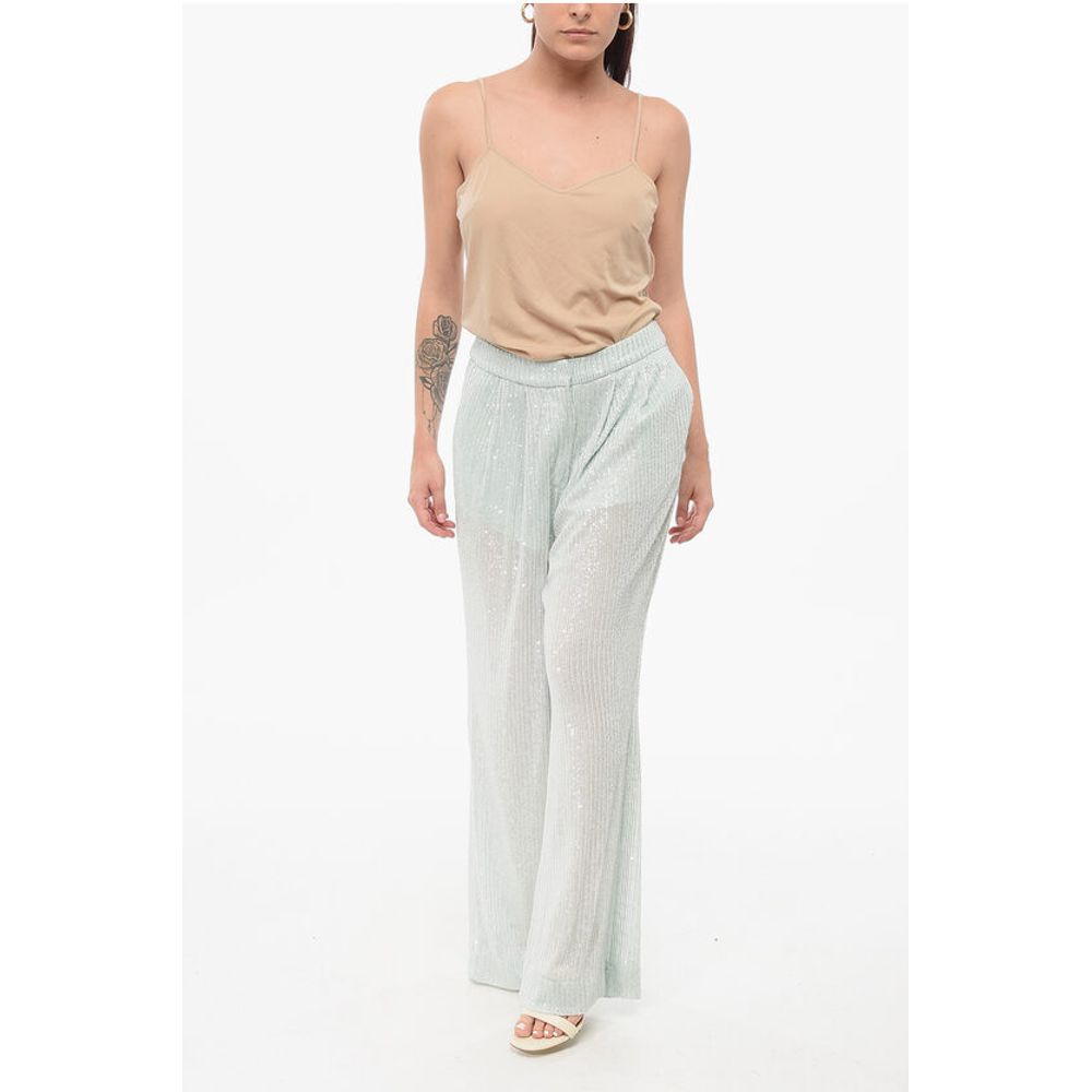 Rotate Paillettenbesetzte Hose mit niedriger Taille